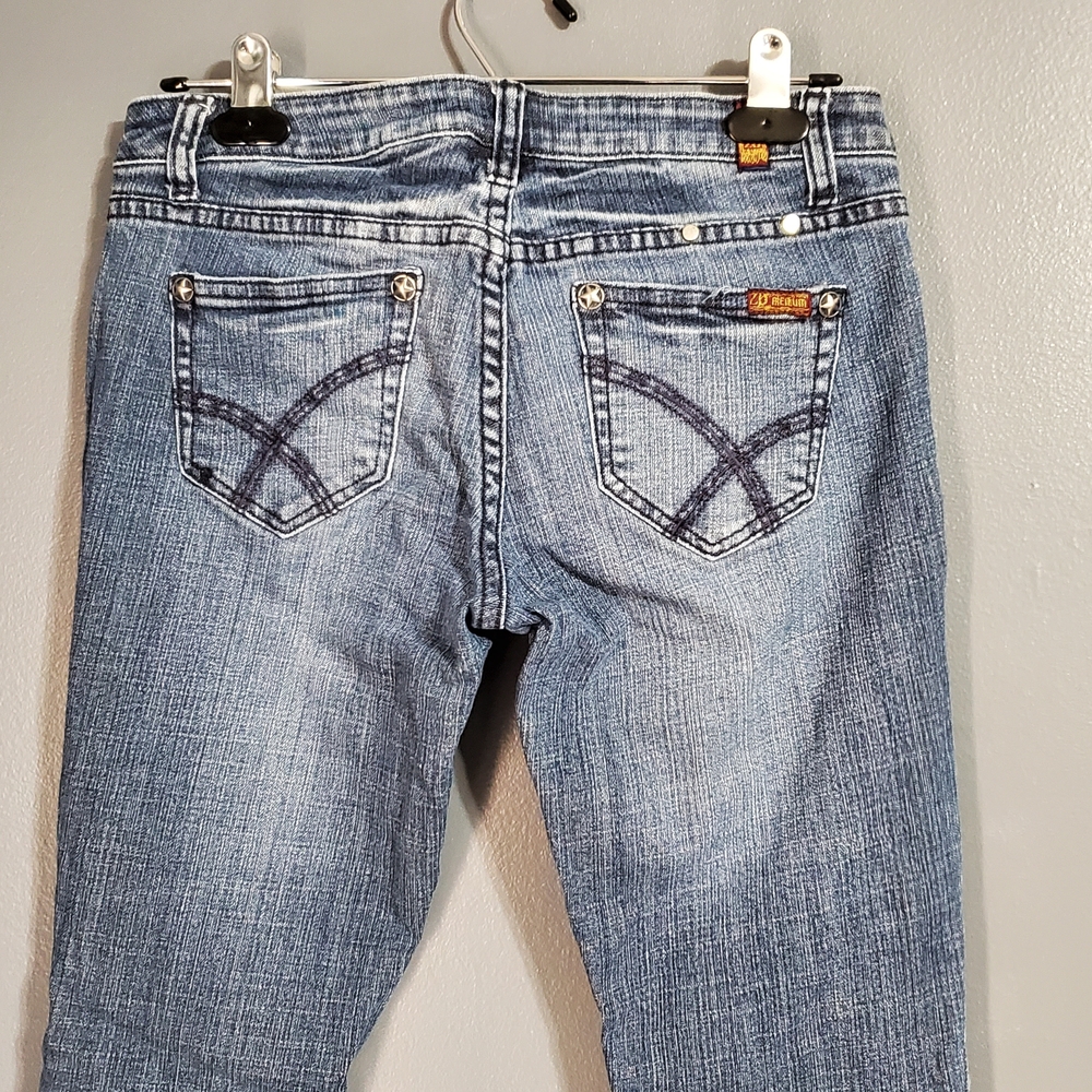 ZD Distressed Skinny Blue Jeans Size 9 - Picture 5 of 8